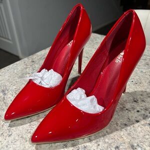 SHEIN Glossy Red Stiletto Heels
